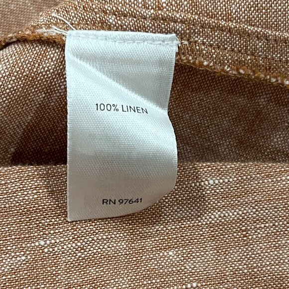 J Jill Linen Sleeveless A-Line Midi Maxi Dress, NWT, Pockets, Peach Tan, XL - Picture 5 of 9